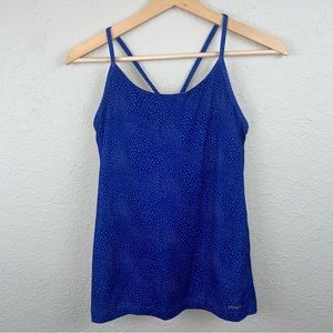 Patagonia Blue Spotted Strappy Tank Top